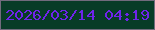 文字の大きさ：1、枠の色：716b7d、背景の色：073c27、文字の色：6f24eb 無料ブログパーツのブログ時計