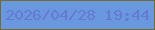 文字の大きさ：4、枠の色：716c36、背景の色：6a98de、文字の色：6579d4 無料ブログパーツのブログ時計