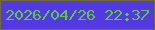 文字の大きさ：3、枠の色：716e27、背景の色：5239e3、文字の色：62c93c 無料ブログパーツのブログ時計