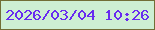 文字の大きさ：4、枠の色：716e36、背景の色：cdefd3、文字の色：682bf0 無料ブログパーツのブログ時計