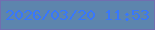 文字の大きさ：1、枠の色：716eb0、背景の色：5d85ad、文字の色：3877fc 無料ブログパーツのブログ時計