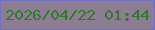 文字の大きさ：4、枠の色：716ec6、背景の色：8d7d92、文字の色：2f7a29 無料ブログパーツのブログ時計