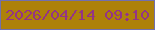 文字の大きさ：2、枠の色：716fae、背景の色：ad8109、文字の色：943486 無料ブログパーツのブログ時計
