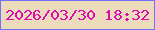 文字の大きさ：1、枠の色：7171fd、背景の色：eddcbc、文字の色：dc0dad 無料ブログパーツのブログ時計