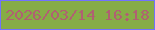 文字の大きさ：5、枠の色：7172fd、背景の色：86ac46、文字の色：b06072 無料ブログパーツのブログ時計