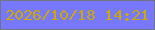 文字の大きさ：5、枠の色：717483、背景の色：7878fc、文字の色：cbaa00 無料ブログパーツのブログ時計