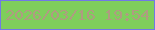 文字の大きさ：4、枠の色：7179e6、背景の色：7fce5c、文字の色：b09b81 無料ブログパーツのブログ時計