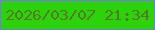 文字の大きさ：3、枠の色：717ae5、背景の色：2cd20a、文字の色：557a27 無料ブログパーツのブログ時計