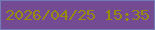 文字の大きさ：2、枠の色：717bb8、背景の色：734b92、文字の色：9a8a09 無料ブログパーツのブログ時計
