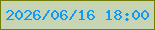 文字の大きさ：2、枠の色：717c06、背景の色：c8d5b5、文字の色：0d99fa 無料ブログパーツのブログ時計
