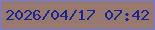 文字の大きさ：1、枠の色：717ce7、背景の色：987970、文字の色：182694 無料ブログパーツのブログ時計