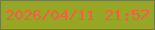 文字の大きさ：3、枠の色：717d42、背景の色：97a625、文字の色：f25f41 無料ブログパーツのブログ時計
