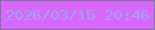 文字の大きさ：1、枠の色：717d8b、背景の色：d967fd、文字の色：9ba9f0 無料ブログパーツのブログ時計