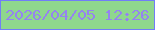 文字の大きさ：4、枠の色：717df7、背景の色：8fd78d、文字の色：9583f0 無料ブログパーツのブログ時計