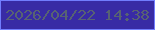 文字の大きさ：3、枠の色：717dfe、背景の色：382ba5、文字の色：576273 無料ブログパーツのブログ時計