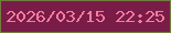 文字の大きさ：3、枠の色：717f3d、背景の色：791d48、文字の色：fb7b9f 無料ブログパーツのブログ時計
