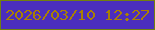 文字の大きさ：1、枠の色：71800e、背景の色：4b2ebe、文字の色：a98003 無料ブログパーツのブログ時計