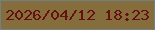 文字の大きさ：5、枠の色：718085、背景の色：866e3c、文字の色：661013 無料ブログパーツのブログ時計