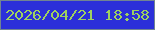 文字の大きさ：3、枠の色：718492、背景の色：2b2fd9、文字の色：9ed160 無料ブログパーツのブログ時計