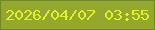文字の大きさ：2、枠の色：718823、背景の色：94a82c、文字の色：e1f132 無料ブログパーツのブログ時計