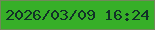 文字の大きさ：1、枠の色：71885a、背景の色：37af28、文字の色：113128 無料ブログパーツのブログ時計