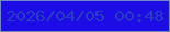 文字の大きさ：1、枠の色：7188c1、背景の色：1d0ce5、文字の色：273fc1 無料ブログパーツのブログ時計