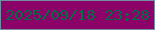 文字の大きさ：4、枠の色：718ea3、背景の色：8b0268、文字の色：026d44 無料ブログパーツのブログ時計