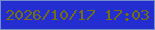 文字の大きさ：4、枠の色：718fcb、背景の色：242ed0、文字の色：746e0d 無料ブログパーツのブログ時計