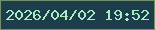 文字の大きさ：3、枠の色：71906e、背景の色：1e3d4b、文字の色：a5eec7 無料ブログパーツのブログ時計