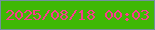 文字の大きさ：2、枠の色：71919c、背景の色：3fb804、文字の色：f83c8e 無料ブログパーツのブログ時計