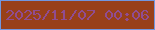 文字の大きさ：2、枠の色：7197e0、背景の色：98401a、文字の色：904c91 無料ブログパーツのブログ時計
