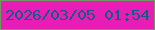 文字の大きさ：2、枠の色：719860、背景の色：e71db6、文字の色：0f5d82 無料ブログパーツのブログ時計