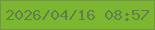 文字の大きさ：1、枠の色：719935、背景の色：7db631、文字の色：618045 無料ブログパーツのブログ時計