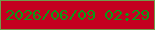 文字の大きさ：3、枠の色：719b4b、背景の色：c40020、文字の色：0b9917 無料ブログパーツのブログ時計