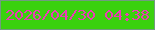 文字の大きさ：1、枠の色：719b80、背景の色：3ad10e、文字の色：ea3db5 無料ブログパーツのブログ時計