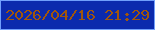 文字の大きさ：5、枠の色：719ffb、背景の色：0c2aad、文字の色：a1560c 無料ブログパーツのブログ時計
