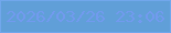 文字の大きさ：5、枠の色：71a7ec、背景の色：609fd8、文字の色：729aef 無料ブログパーツのブログ時計
