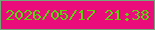 文字の大きさ：1、枠の色：71aa78、背景の色：ea0c7a、文字の色：5ad30d 無料ブログパーツのブログ時計