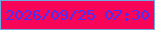 文字の大きさ：3、枠の色：71aae3、背景の色：f80459、文字の色：4630f6 無料ブログパーツのブログ時計