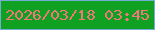 文字の大きさ：3、枠の色：71add5、背景の色：11a122、文字の色：f2777d 無料ブログパーツのブログ時計
