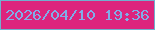 文字の大きさ：1、枠の色：71afce、背景の色：dd247d、文字の色：80ade9 無料ブログパーツのブログ時計