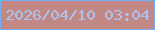 文字の大きさ：3、枠の色：71b0fc、背景の色：c28886、文字の色：adc3f0 無料ブログパーツのブログ時計
