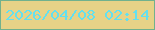 文字の大きさ：5、枠の色：71b18d、背景の色：e7d287、文字の色：63e0ef 無料ブログパーツのブログ時計