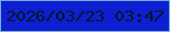 文字の大きさ：1、枠の色：71b1d9、背景の色：0f1ed2、文字の色：04181e 無料ブログパーツのブログ時計