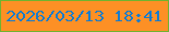 文字の大きさ：1、枠の色：71b230、背景の色：fd9025、文字の色：1a7cca 無料ブログパーツのブログ時計