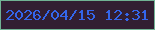 文字の大きさ：3、枠の色：71b294、背景の色：321e32、文字の色：3466eb 無料ブログパーツのブログ時計