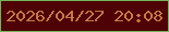 文字の大きさ：2、枠の色：71b35b、背景の色：4e0205、文字の色：c87946 無料ブログパーツのブログ時計