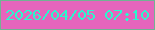 文字の大きさ：1、枠の色：71b393、背景の色：e565bc、文字の色：29facd 無料ブログパーツのブログ時計