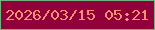 文字の大きさ：3、枠の色：71b484、背景の色：920039、文字の色：f49076 無料ブログパーツのブログ時計