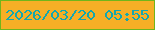 文字の大きさ：3、枠の色：71b51b、背景の色：f6af26、文字の色：13a7b0 無料ブログパーツのブログ時計